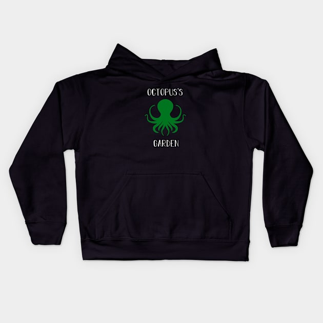 Octopuss Garden, white green Kids Hoodie by Perezzzoso